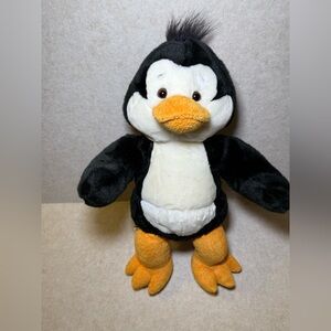 Build-A-Bear Black and Orange Penguin Stuffed Animal